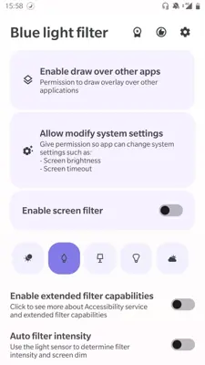 Blue Light Filter Night light android App screenshot 1
